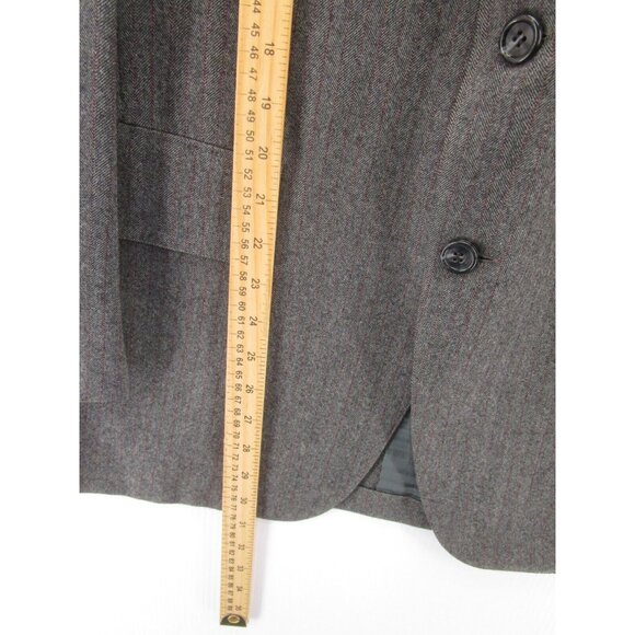 VINTAGE Hickey Freeman Sport Coat 40 Herringbone Striped Wool Blazer - Picture 4 of 13